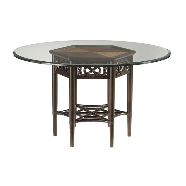 Royal Kahala Gold Sugar And Lace Dining Table with 60 In. Glass Top, image 1