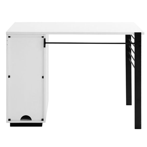 Solid White Storage Desk with Chalkboard Door, image 6