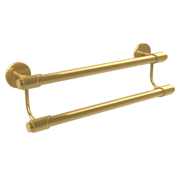 Tribecca Collection 18 Inch Double Towel Bar, Unlacquered Brass, image 1