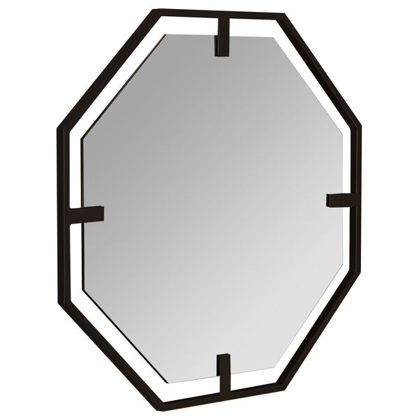 Kelani Black Matte 32-Inch x 32-Inch Wall Mirror, image 3