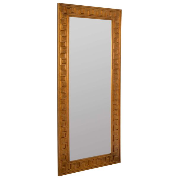 X Erin Gates Antiqued Gold Brook Floor Leaner Mirror, image 3