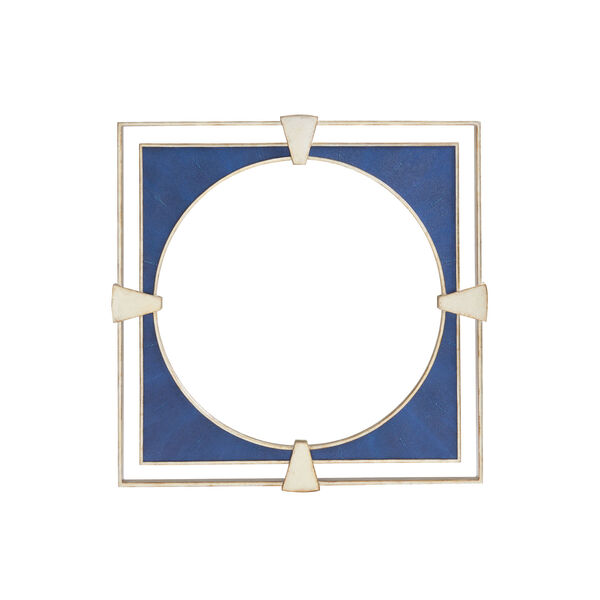 Carlyle Blue Adour Shagreen Square Mirror, image 1