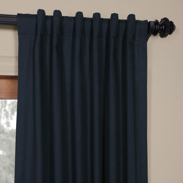 Polo Navy Solid Cotton Blackout Single Curtain Panel 50 x 96, image 9