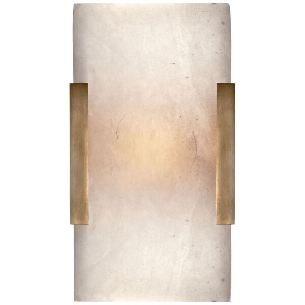 Covet Wide Clip Bath Sconce in Antique-Burnished Brass by Kelly Wearstler, image 1