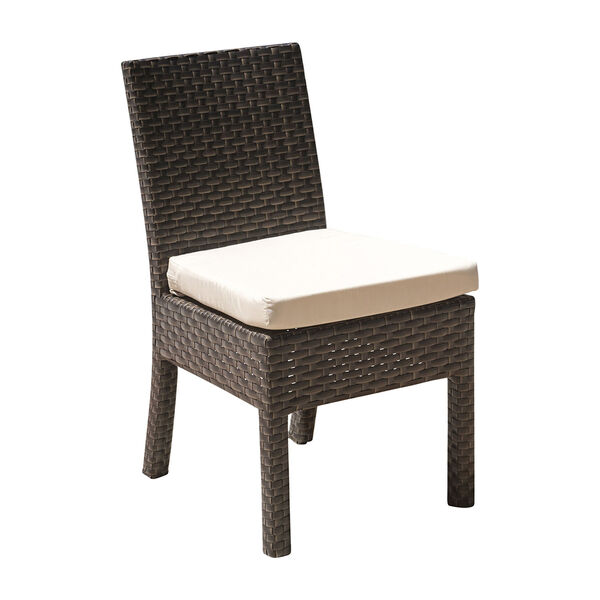 Fiji Canvas Black Stackable Side Chair with Cushion, image 1