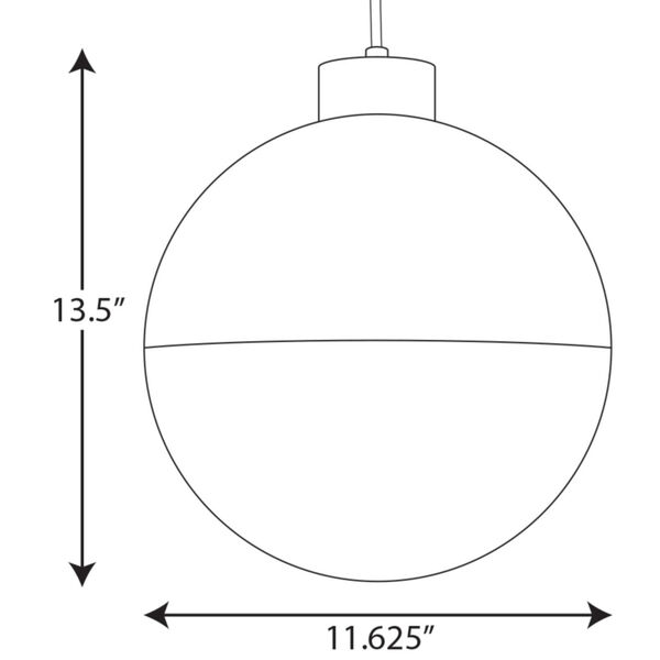 Globe Brushed Nickel 12-Inch ADA LED Pendant, image 5