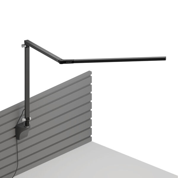 Z-Bar Metallic Black LED Desk Lamp with Slatwall Mount, image 1