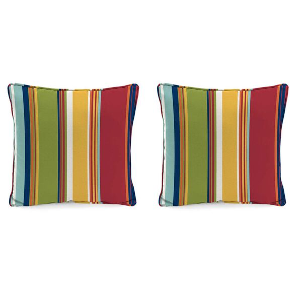 Westport Garden Multicolour 18 Inches Throw Pillows, Set of Two, image 1