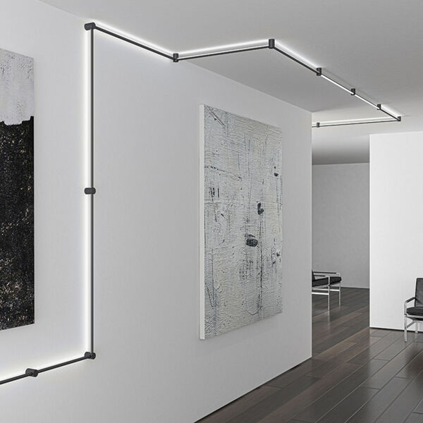 Purolinear 360 Satin Black 25-Inch Four-Light Square LED Wall Bar, image 2