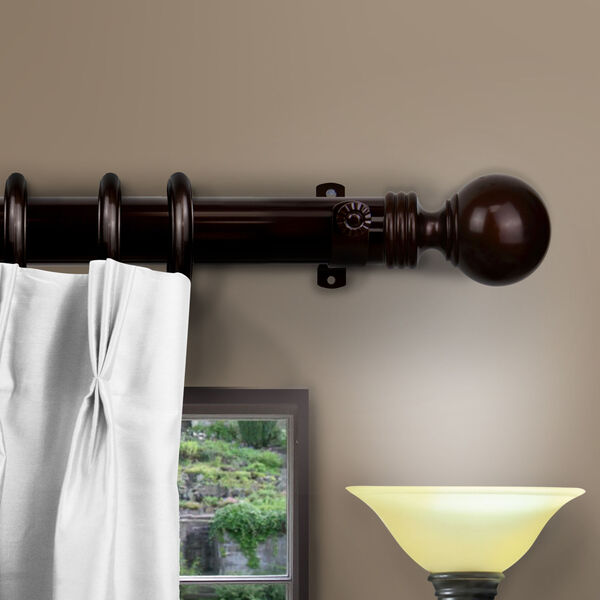 Cocoa 84-Inch Sphere Decorative Traverese Rod with Ring, image 2