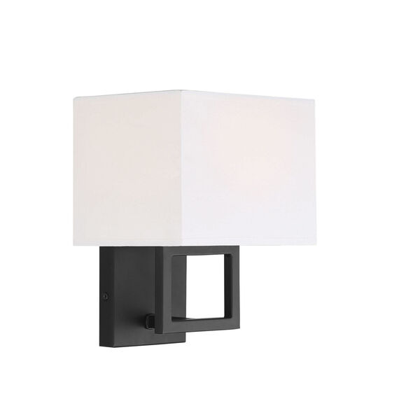 Uptown Matte Black One-Light Wall Sconce, image 3