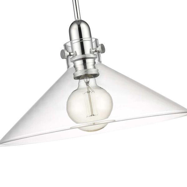 Dwyer Polished Nickel One-Light Pendant with Clear Glass, image 4