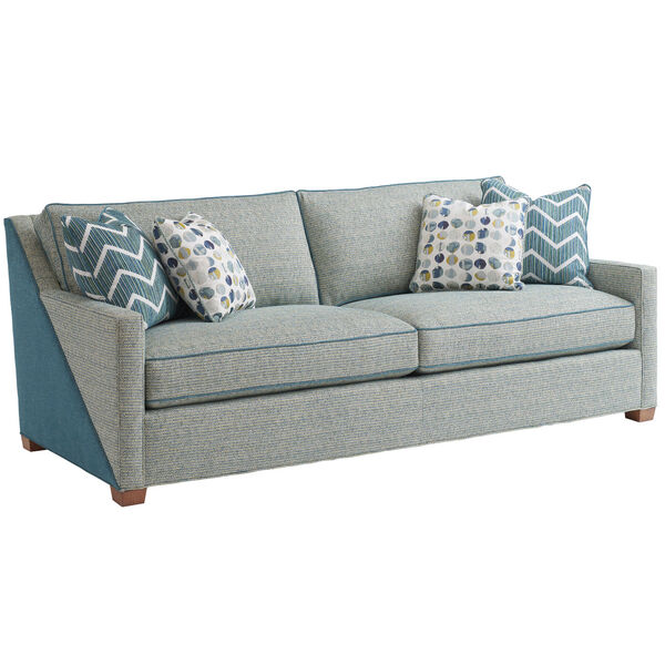 Palm Desert Blue and Brown Lucas Sofa, image 1