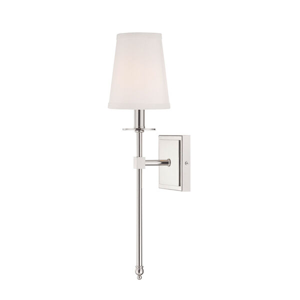 Monroe Polished Nickel One-Light 5-Inch Wide Wall Sconce, image 1