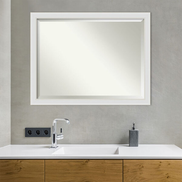 Flair White 44W X 34H-Inch Bathroom Vanity Wall Mirror, image 5