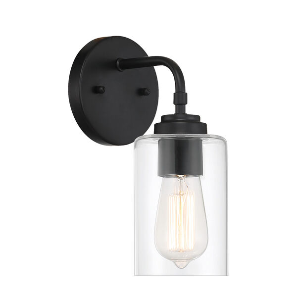 Stowe Flat Black One-Light Wall Sconce, image 2
