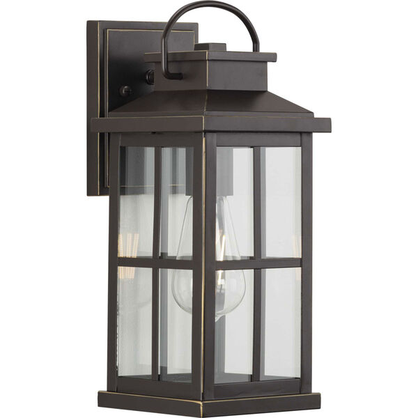 P560265-020: Williamston Antique Bronze 14-Inch Height One-Light Outdoor Wall Lantern with Clear Glass, image 1