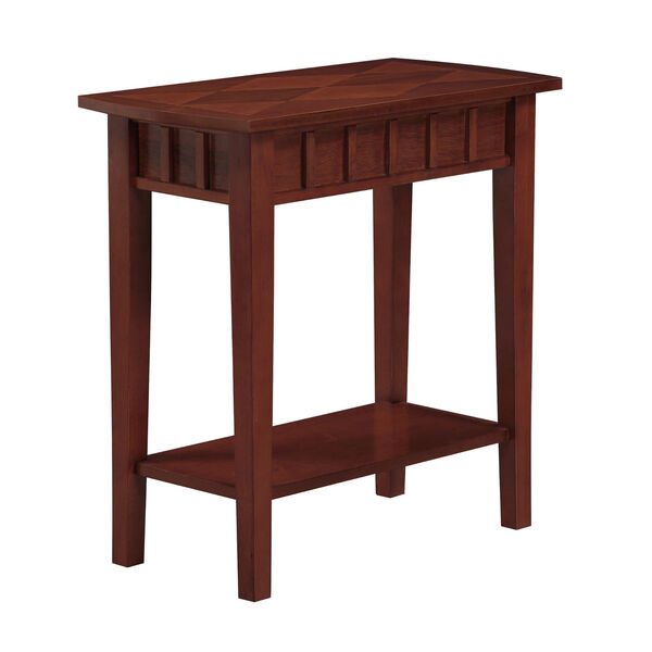 Dennis Mahogany End Table with Shelf, image 1