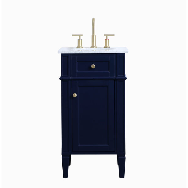 Williams Blue 18 Inch Vanity Sink Set, 18 In Vanity With Sink