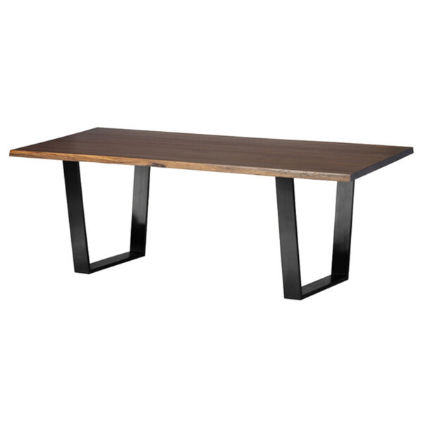 Versailles Seared Oak and Matte Black 78-Inch Dining Table, image 1