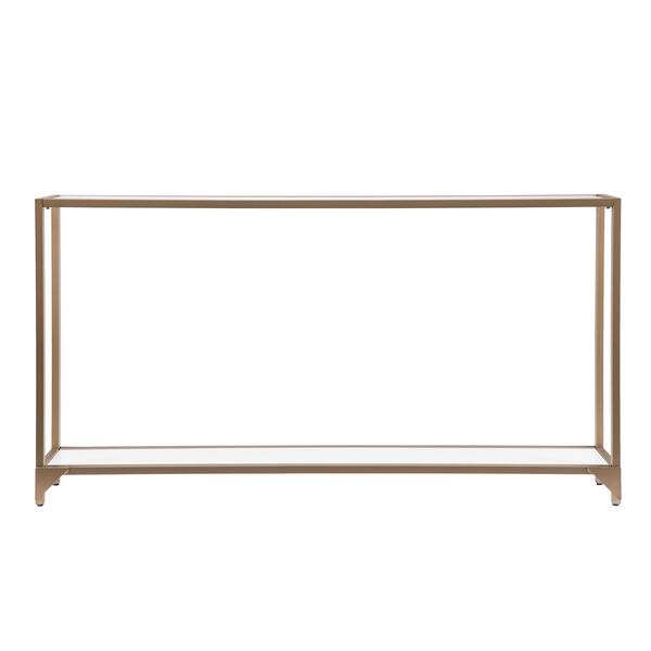 Bergen Gold with White Glass Console Table, image 4