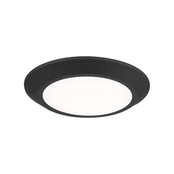 Verge Earth Black 8-Inch LED Flush Mount with White Acrylic Shade, image 3