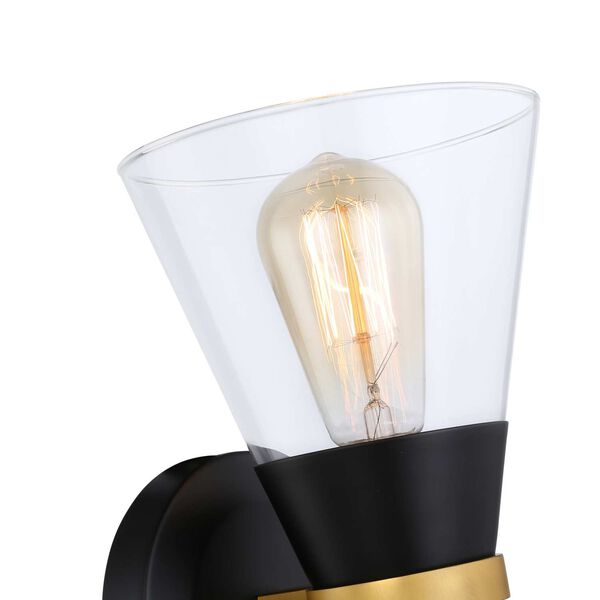 Kanata Black Brushed Brass LED Sconce, image 5