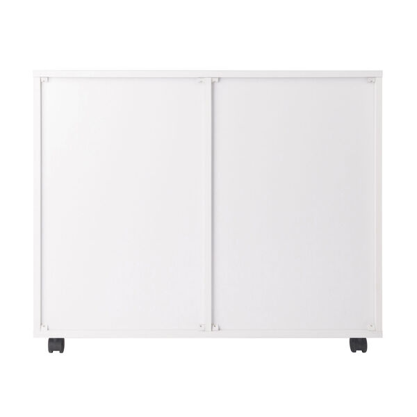 Halifax White Two-Section Mobile Storage Cabinet, image 5