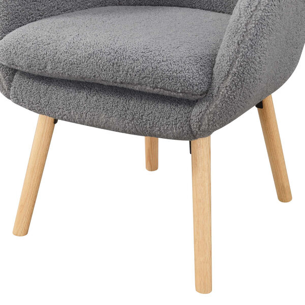 Take a Seat Charlotte Sherpa Gray Accent Chair, image 5