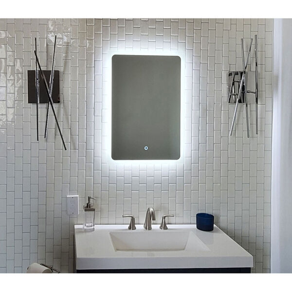 Brenell Clear 20 x 28-Inch Rectangular LED Bathroom Mirror, image 3