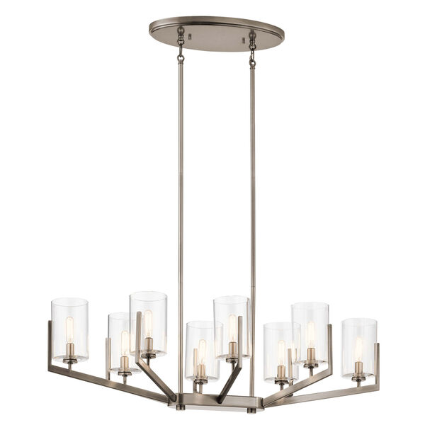 Nye Classic Pewter Eight-Light Chandelier, image 1