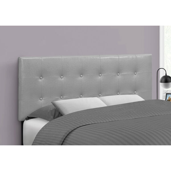 Gray and Black Leather-Look Full Size Headboard, image 2