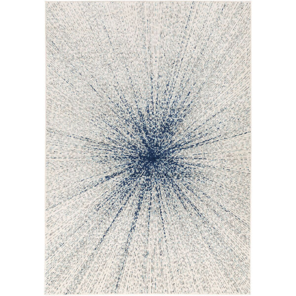 Chester Light Gray and Dark Blue Rectangle 7 Ft. 10 In. x 10 Ft. 3 In. Rugs, image 1