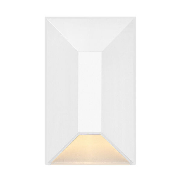 Nuvi Matte White Small Rectangular LED Deck Sconce, image 1