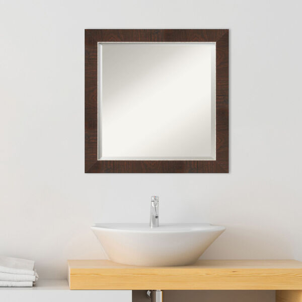 Wildwood Brown 24W X 24H-Inch Bathroom Vanity Wall Mirror, image 3