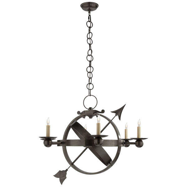 Armillary Sphere Chandelier in Bronze by Eric Cohler, image 1