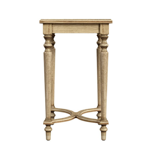 Tyler Antique Beige Solid Wood Inlay Accent Table, image 4