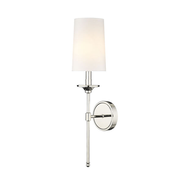 Emily Polished Nickel One-Light Wall Sconce, image 3