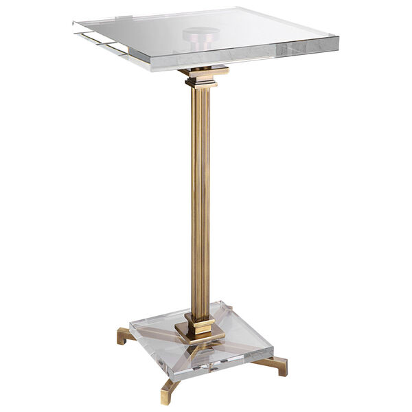 Richelieu Brushed Brass Drink Table, image 1