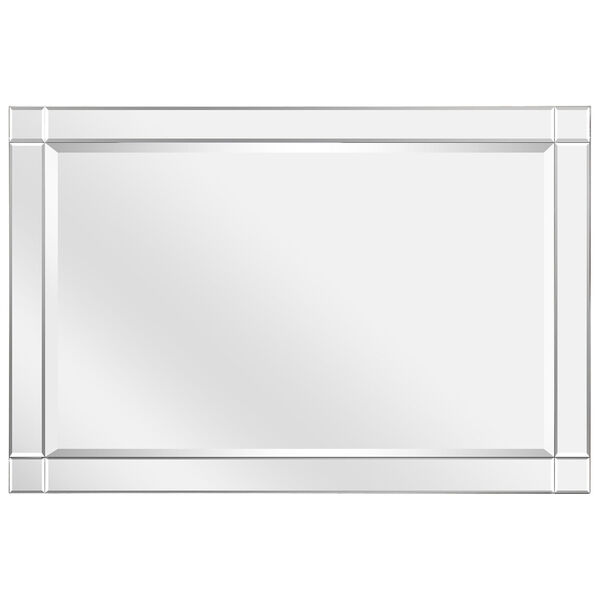Moderno Clear 36 x 24-Inch Squared Corner Beveled Rectangle Wall Mirror, image 3