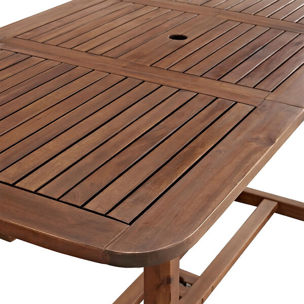 Acacia Wood Patio Butterfly Table - Dark Brown, image 4