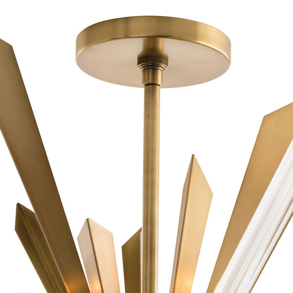 Waldorf Antique Brass 20-Inch Eight-Light Pendant, image 2
