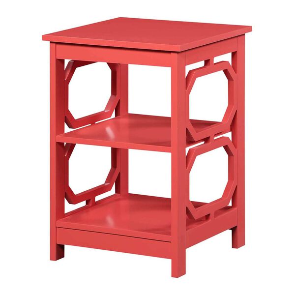 Omega Coral End Table with Shelves, image 3