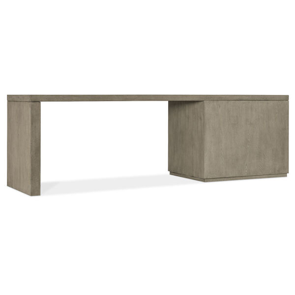 Linville Falls Smoked Gray 96-Inch Desk with Open Desk Cabinet, image 2