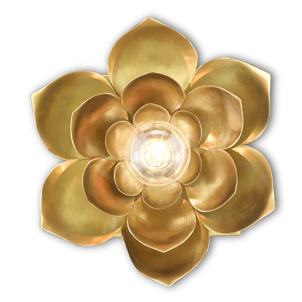 Blossom Satin Brass One-Light Wall Sconce, image 1