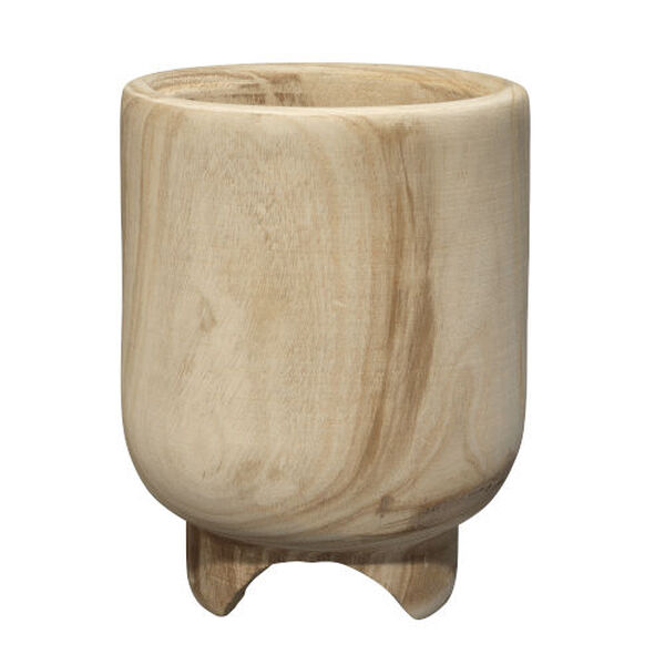 Canyon Brown Wooden Vase, image 1