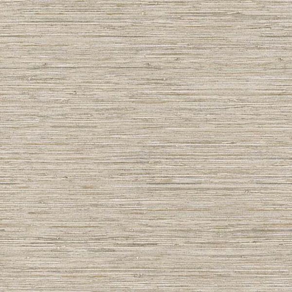 Nautical Living Beige and Taupe Horizontal Grass cloth Wallpaper: Sample Swatch Only, image 1