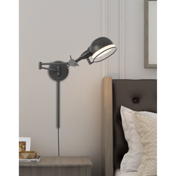 Linthal Dark Bronze One-Light Swing Arm Wall lamp, image 2