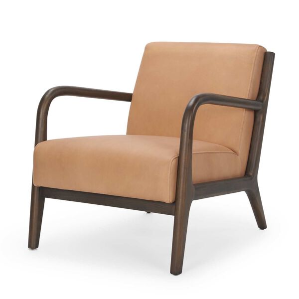 Cashel Tan Genuine Leather Accent Chair, image 1