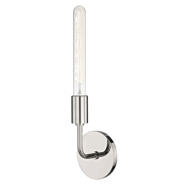 Ava Polished Nickel 17-Inch One-Light Wall Sconce, image 1
